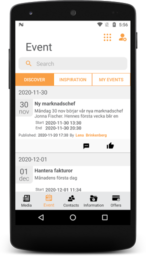 Android application Våra Hotell screenshort