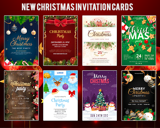 Android application Christmas Invitation Cards screenshort