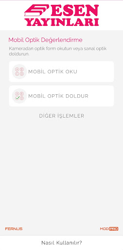 Android application Esen Optik Okuma screenshort