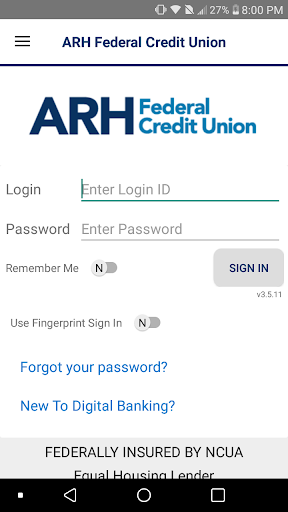 Android application ARH Federal Credit Union screenshort