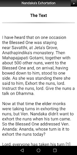 Nandakas Exhortation Sutta Screen 2