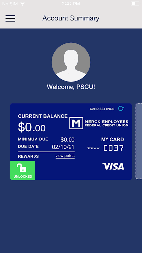 MEFCU Card App Screen 3