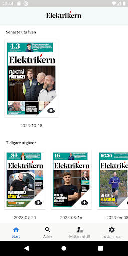 Android application Tidningen Elektrikern screenshort