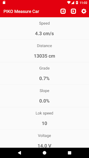 PIKO Measure Car App Screen 2