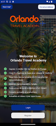 Android application Orlando Travel Academy screenshort