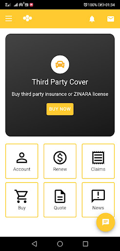 Android application Cell Insurance Company BuzzApp screenshort