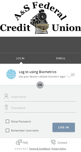 Android application A&S FCU Visa screenshort