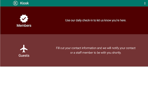 Android application Workspace Geek Kiosk screenshort