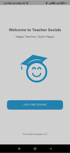 Android application Teacher Socials screenshort