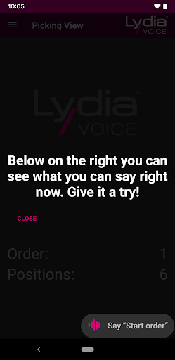 LYDIA Voice Demo Screen 2