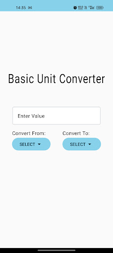 Android application Basic Unit Converter screenshort