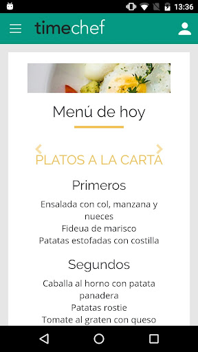 Android application Timechef screenshort