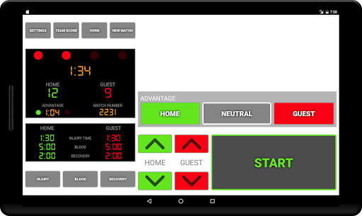 Android application Wrestling Scoreclock screenshort
