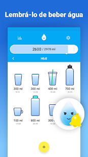 Beber água em aplicativos de saúde