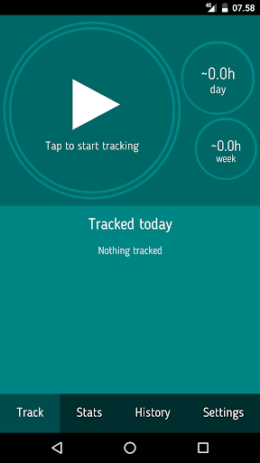 Android application Hours - Time Tracker screenshort