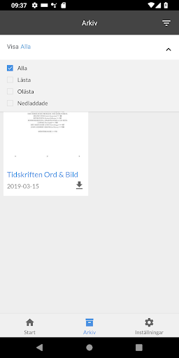Tidskriften Ord&Bild Screen 3