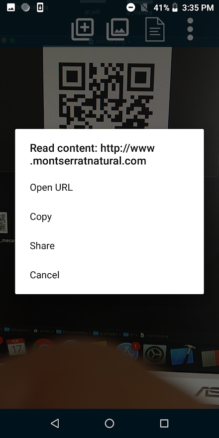 QR Reader Screen 1
