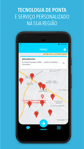 Android application PopGo - Passageiro screenshort