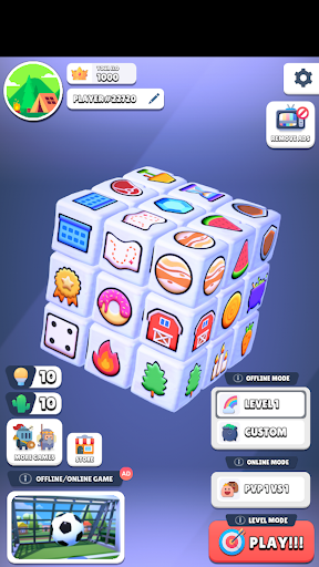 Android application Match Double Cube 3D Online screenshort