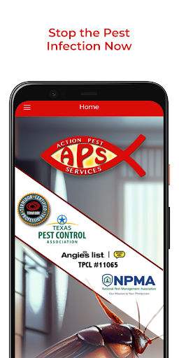 Android application Action Pest Services screenshort