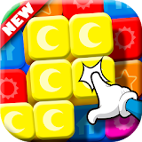 Toy cubes collapse: Tap crunch icon