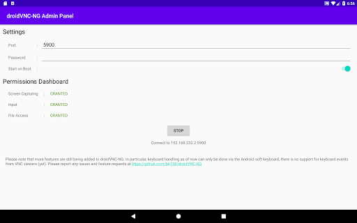 droidVNC-NG VNC Server Screen 2