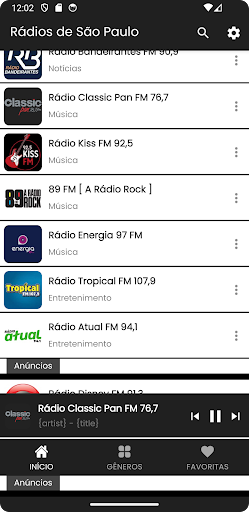 Android application Rádios da cidade de São Paulo screenshort