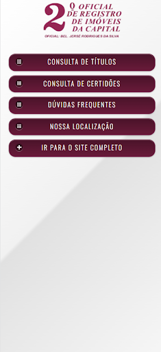 Android application 2° Registro de Imóveis de SP screenshort