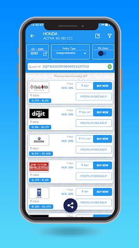 Android application Square Insurance - Buy & Renew screenshort