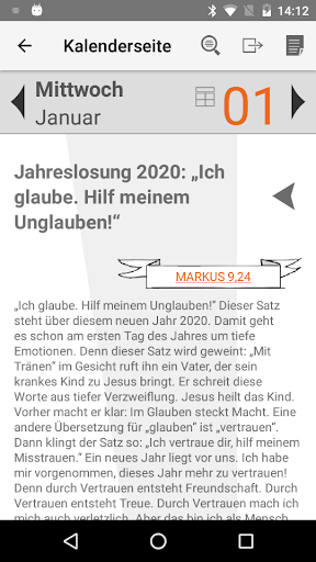 Start in den Tag 2020 Screen 2