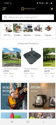 Android application DivaGift screenshort