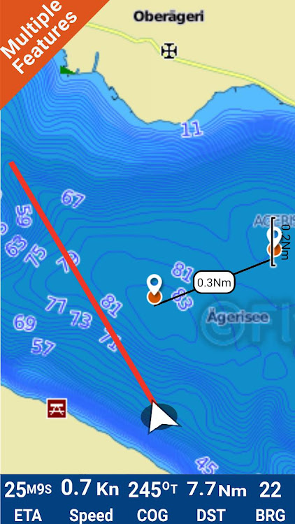 Lake Zug - Aegeri GPS Charts - 4.4.4.3 - (Android)