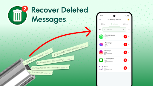 Screenshot of Deleted Messages Recovery App