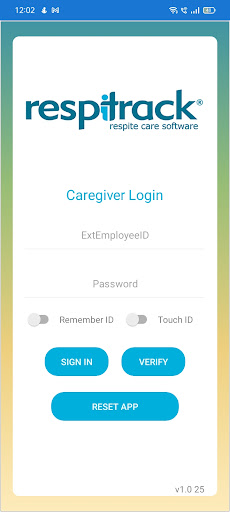 Android application Respitrack Mobile App screenshort