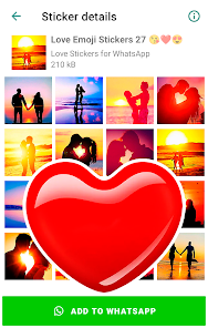 Screenshot 20 Emoji de amor para WhatsApp android