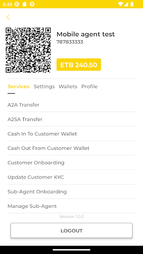 Wallet Birr Agent Screen 3