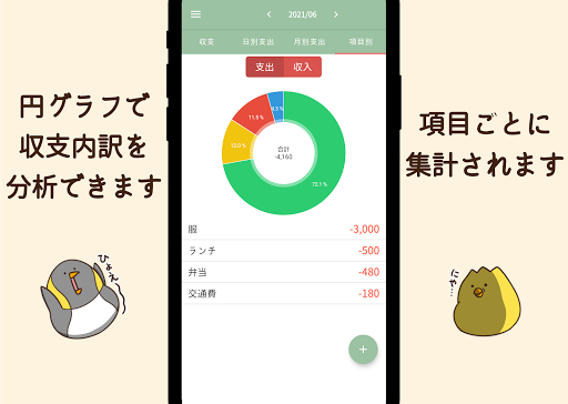 でぶどりのおこづかい帳 Screen 3