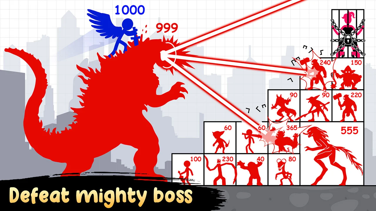 🔥 Download Stick War: Hero Tower Defense 1.0.41 [Money mod] APK MOD.  Casual strategy game with minimalist visuals 