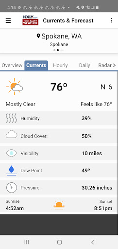 KXLY Weather Screen 3