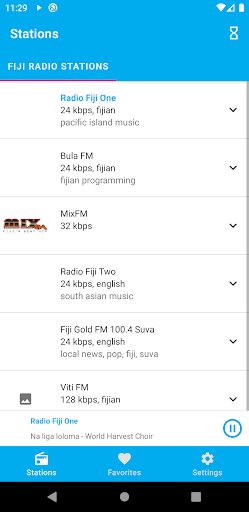 Android application Fiji Radio Stations screenshort