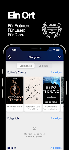 Android application Storyban Geschichten schreiben screenshort