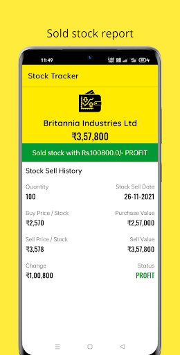 Stock Dividend Tracker Screen 3