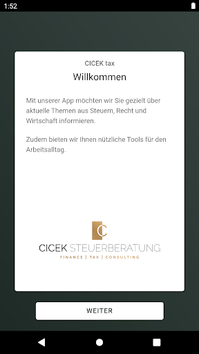 Android application CICEK tax screenshort