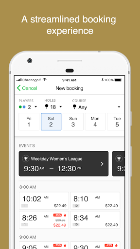 Android application Ventura Golf screenshort