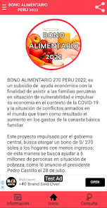 Screenshot 3 BONO ALIMENTARIO 270 PERU 2022 android
