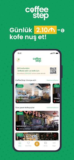 Android application CoffeeStep Partners screenshort