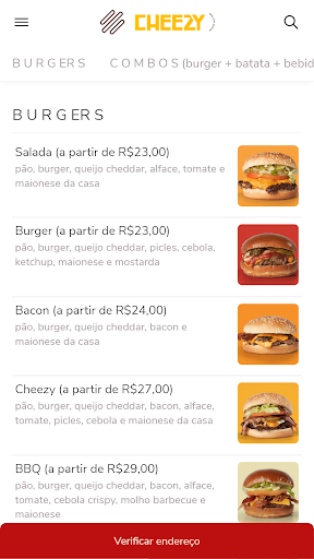 Android application Cheezy Express screenshort
