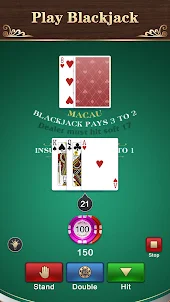 Blackjack - 21 คาสิโนเกมการ์ด