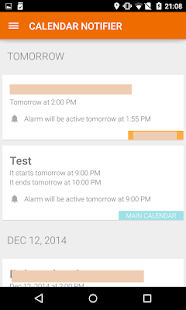 Events Notifier for Calendar Screenshot