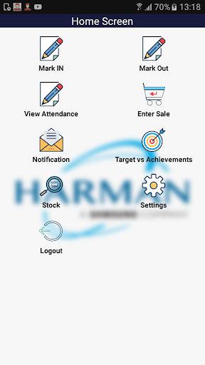 Android application HARMAN Field Force screenshort